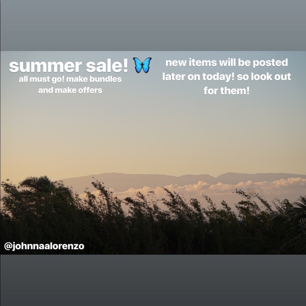 SUMMER SALE! all must go! 🦋